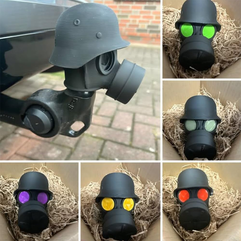 غطاء وصلة المقطورة مع خوذة فول - مراجعة 3D Printing Mask وسعره